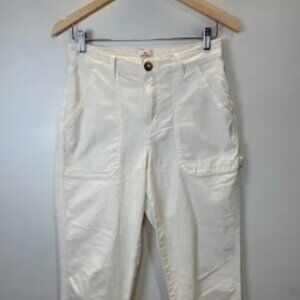 Marine Layer Women's Size 2 Cream Casual Pants Utility Straight Leg
